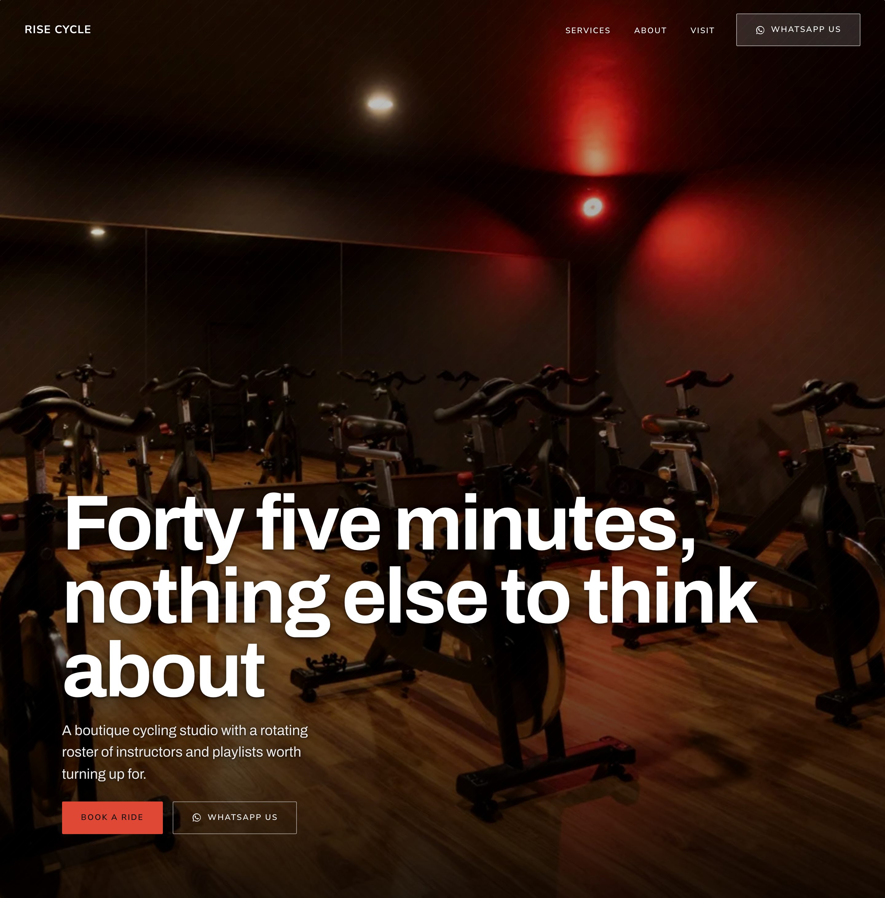 An example website for a gym