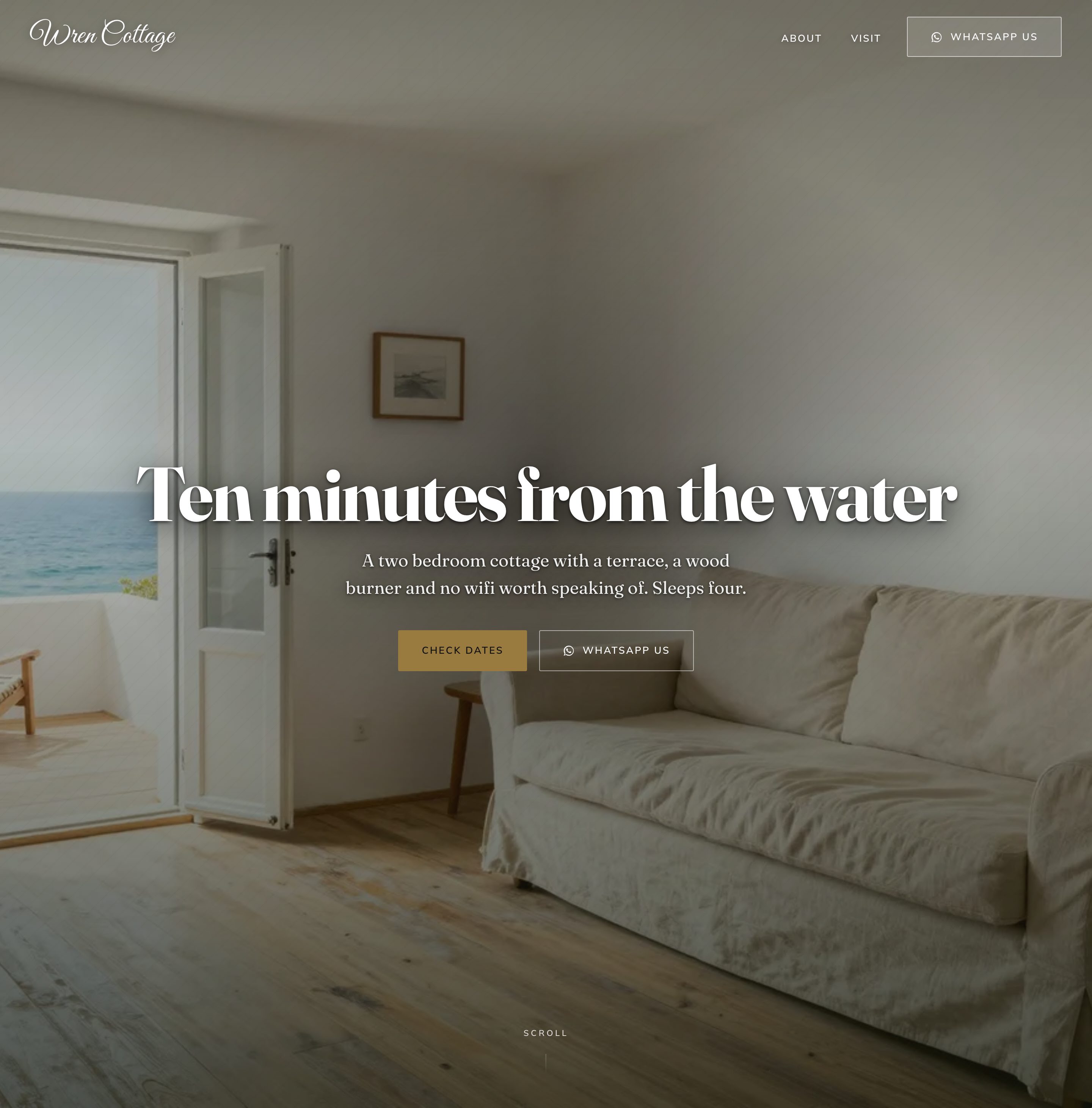 An example website for a holiday let